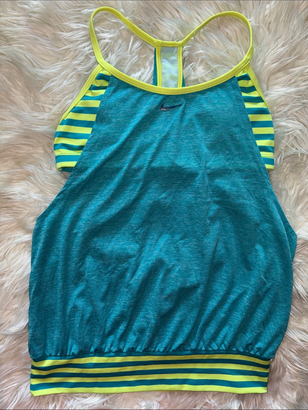 Nike open tank with sport bra